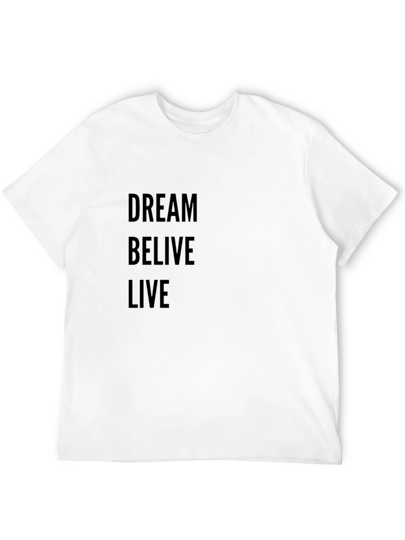 Dream Believe Live Black Graphic Tee