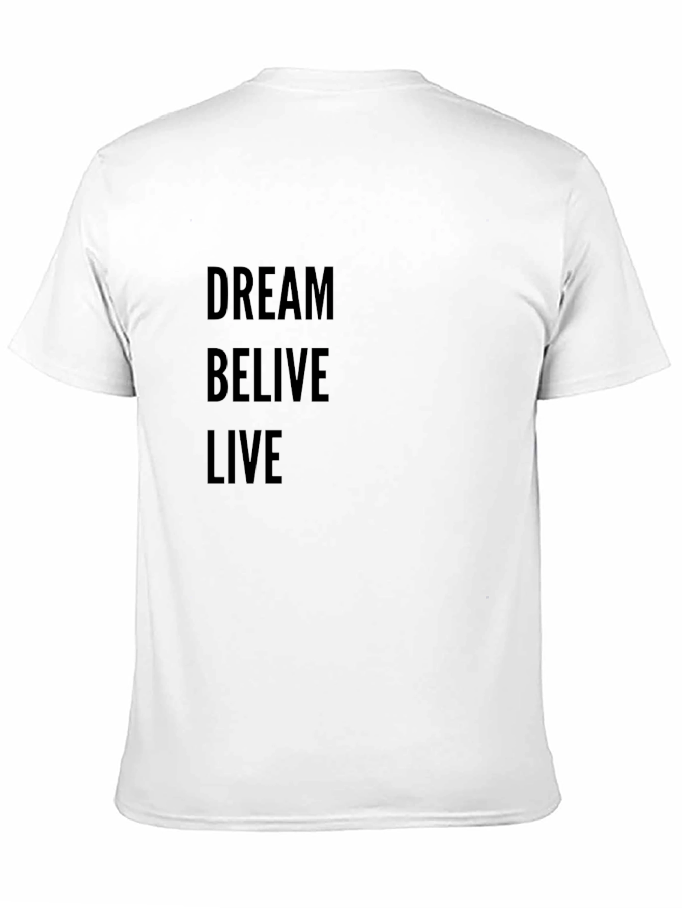 Dream Believe Live Black Graphic Tee