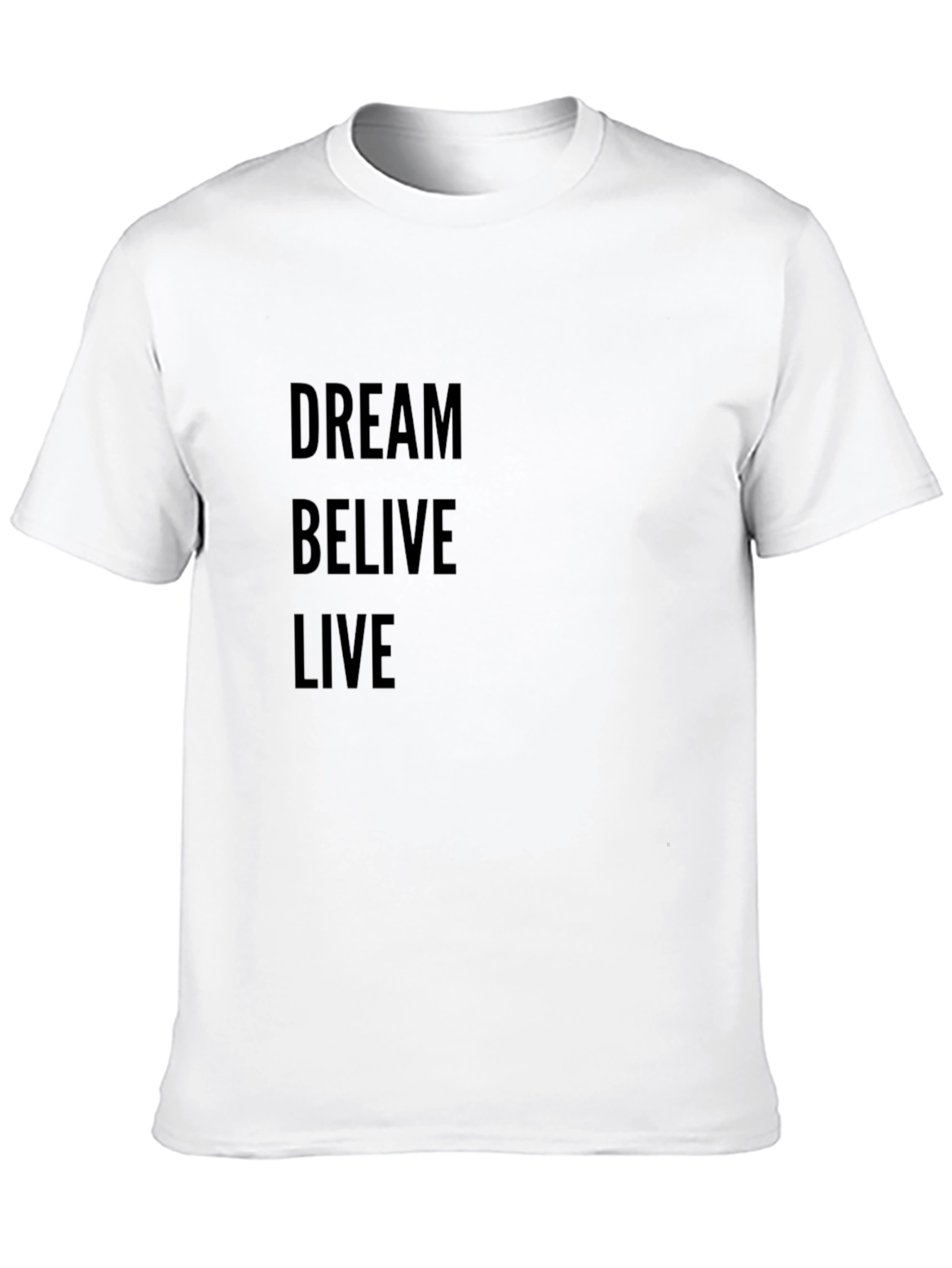 Dream Believe Live Black Graphic Tee
