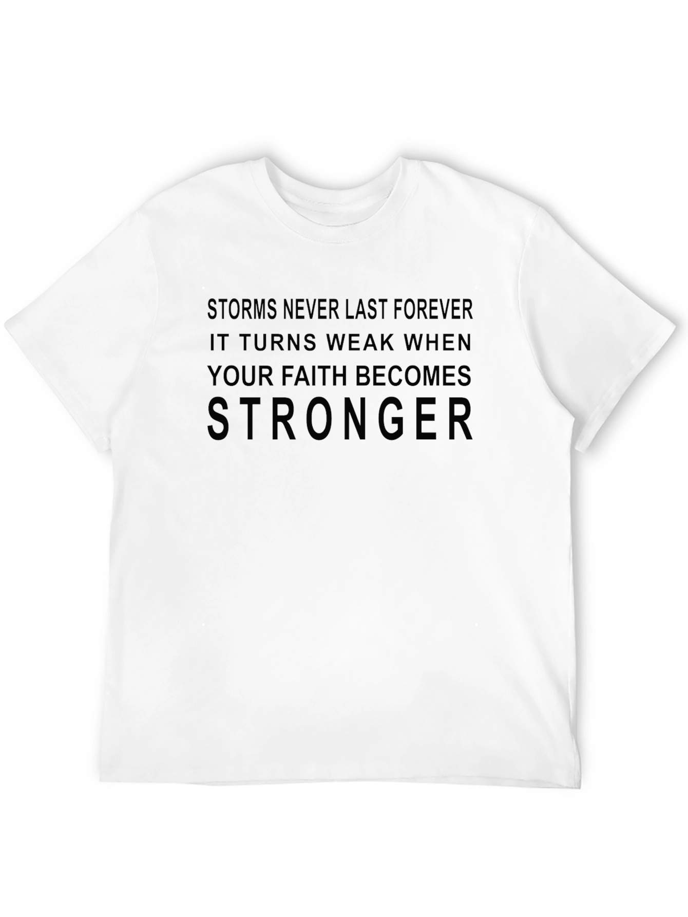 Faith Stronger Graphic T-Shirt - Unisex Black Tee