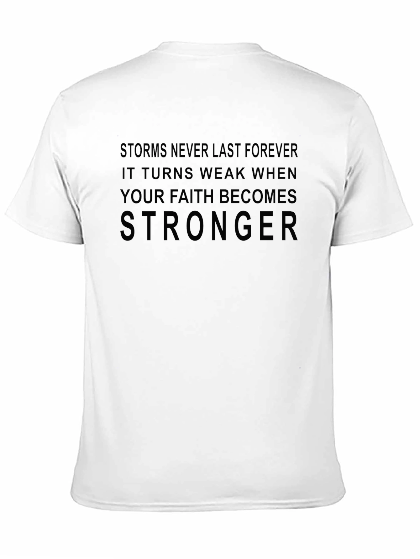 Faith Stronger Graphic T-Shirt - Unisex Black Tee