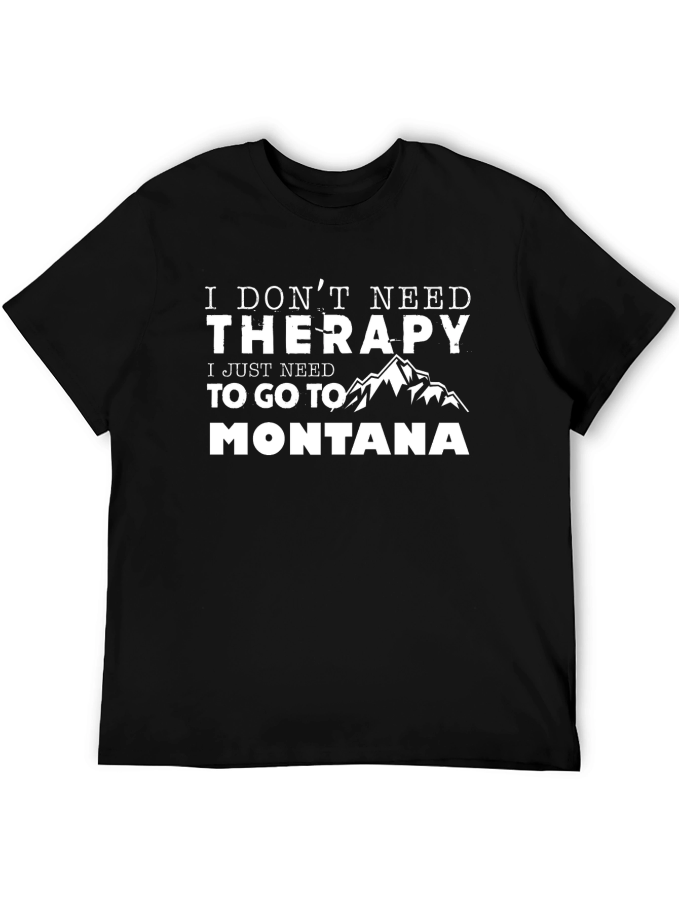 Montana Therapy T-Shirt - Black Graphic Tee