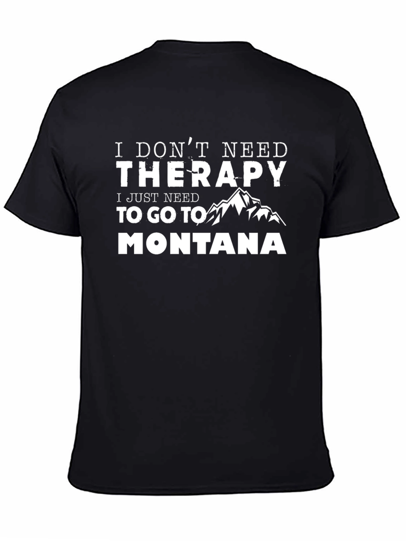 Montana Therapy T-Shirt - Black Graphic Tee