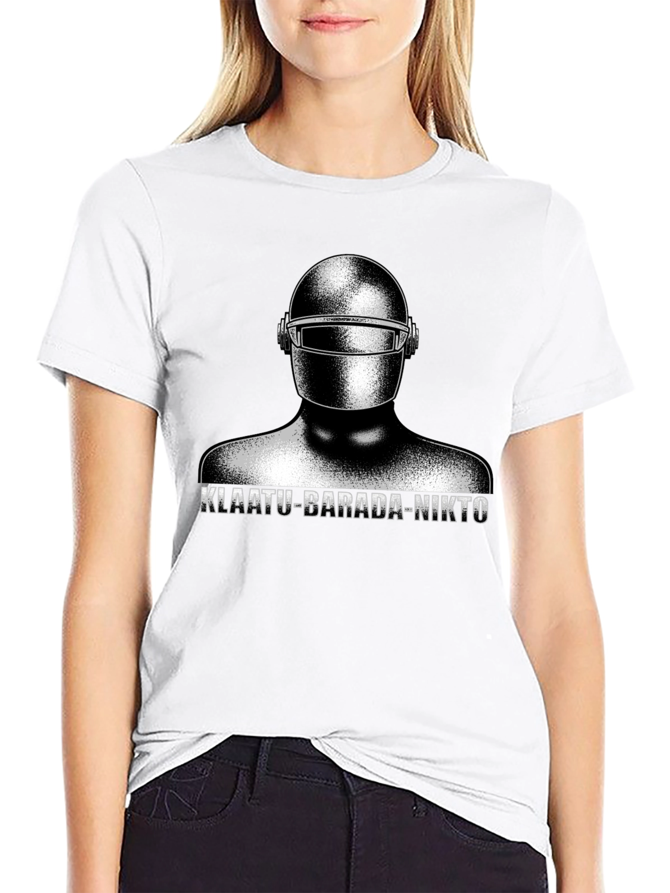 Klaatu Barada Nikto T-Shirt - Sci-Fi Robot Design
