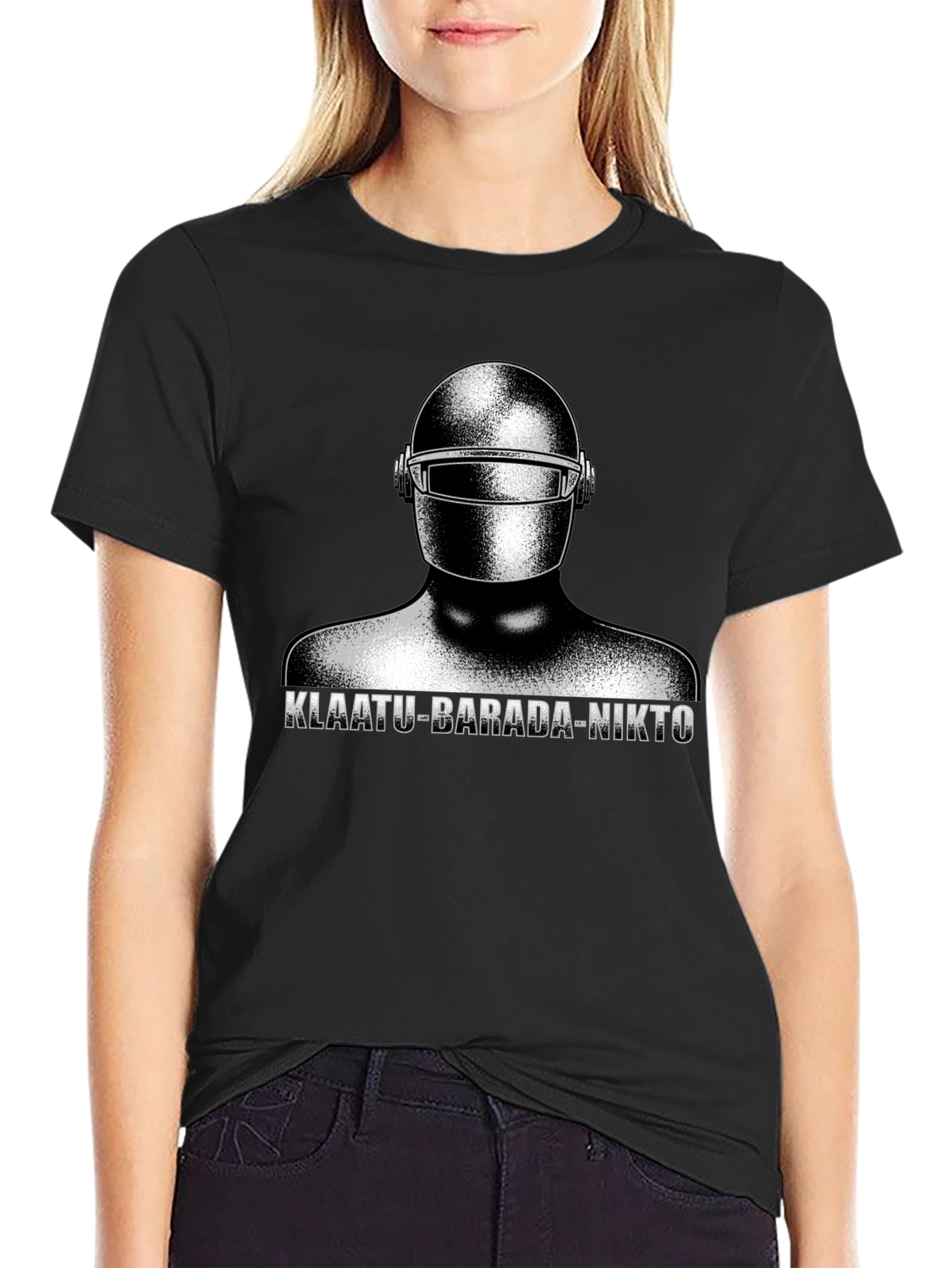 Klaatu Barada Nikto T-Shirt - Sci-Fi Robot Design