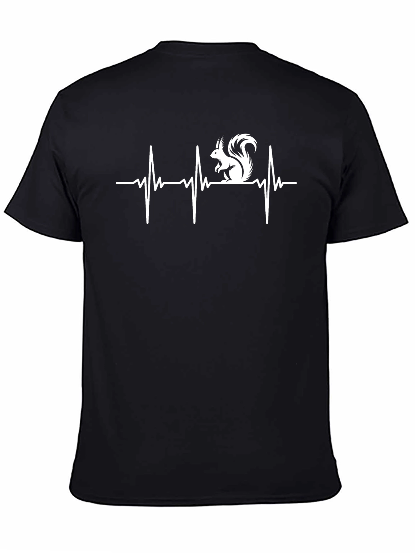 Squirrel Heartbeat T-Shirt - Black Graphic Tee