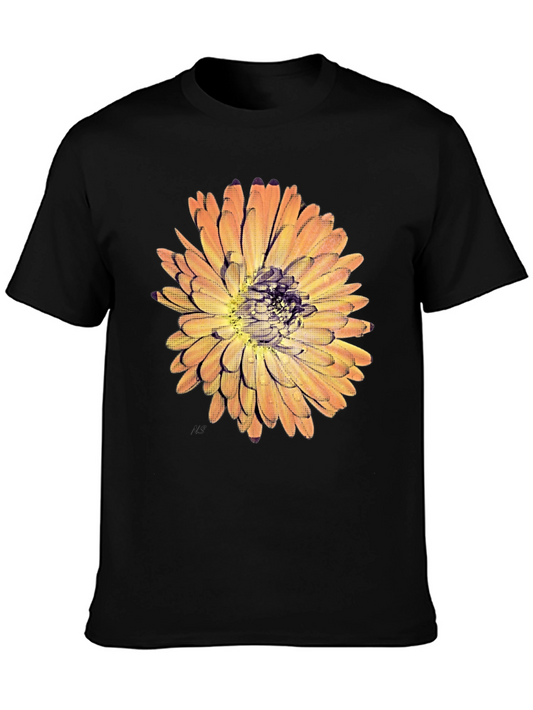 Black Floral Graphic Print Tee