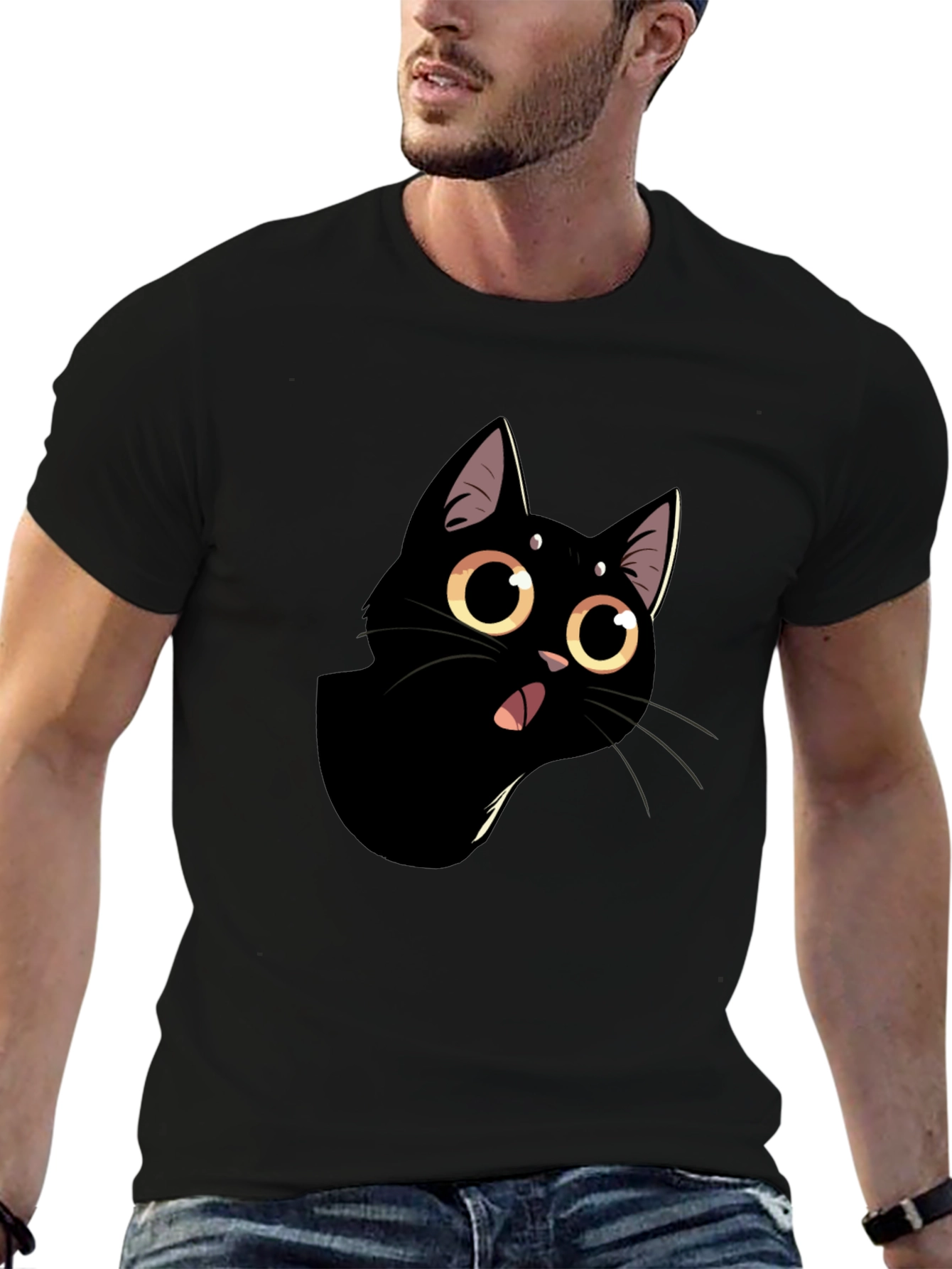 Funny Black Cat Graphic Tee