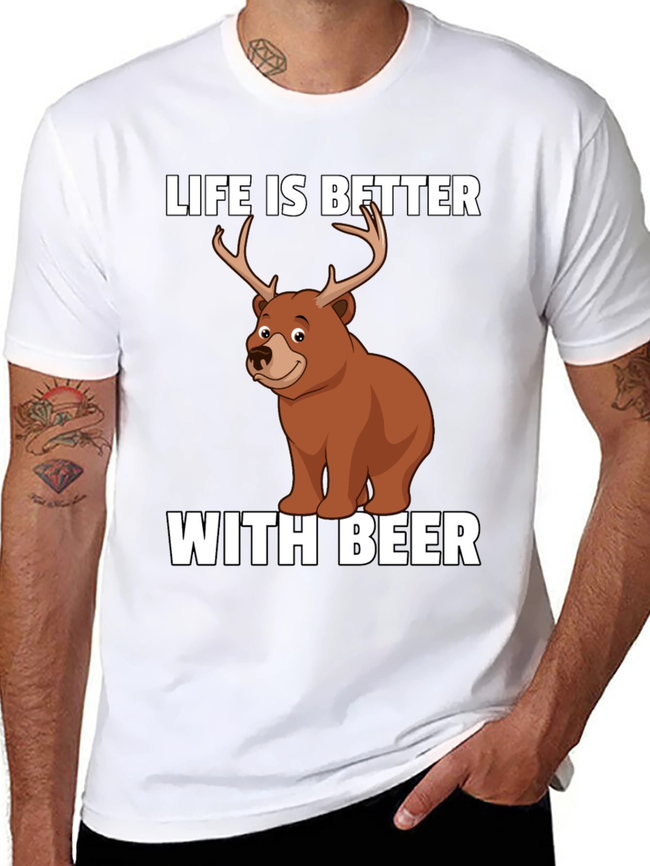 Life is Better with Beer Funny Graphic T-Shirt