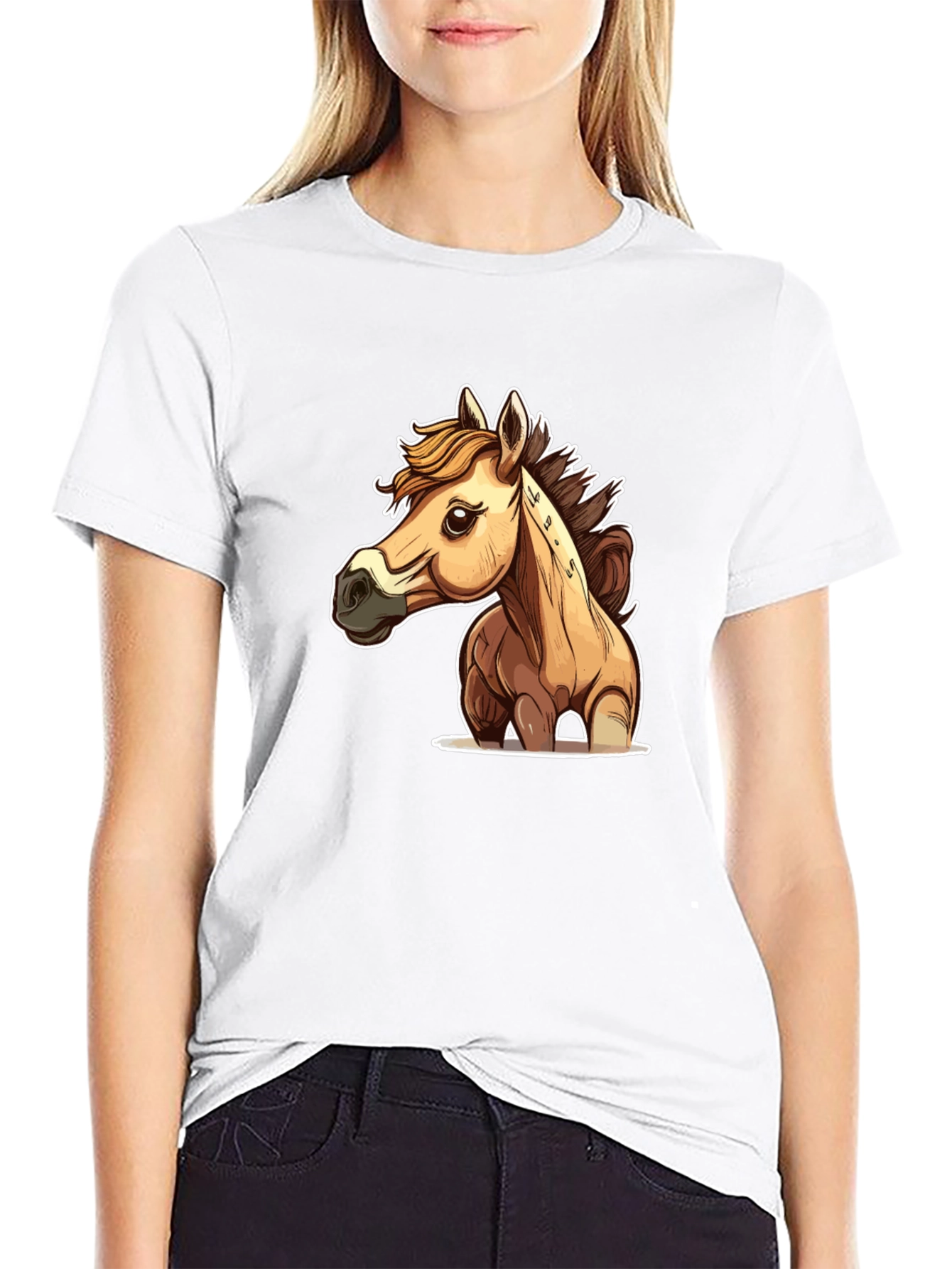 Horse Graphic Black T-Shirt