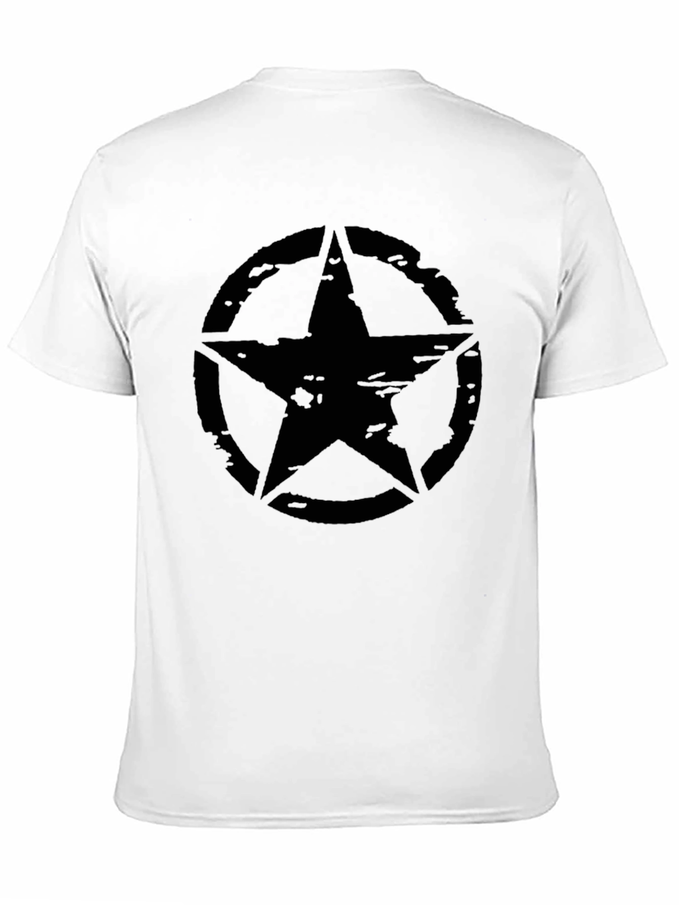 Black Star Graphic Tee - Military Style Shirt