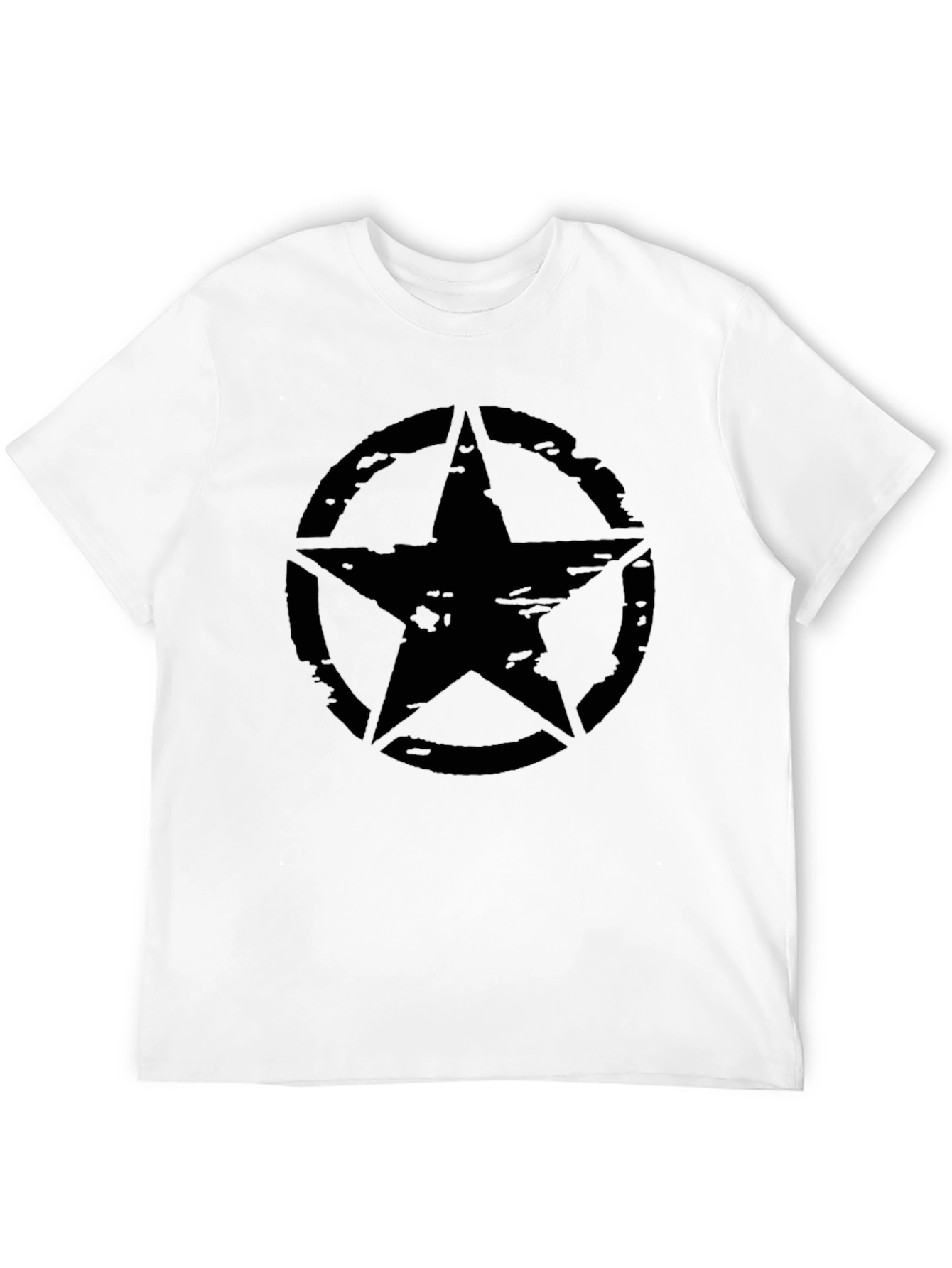 Black Star Graphic Tee - Military Style Shirt