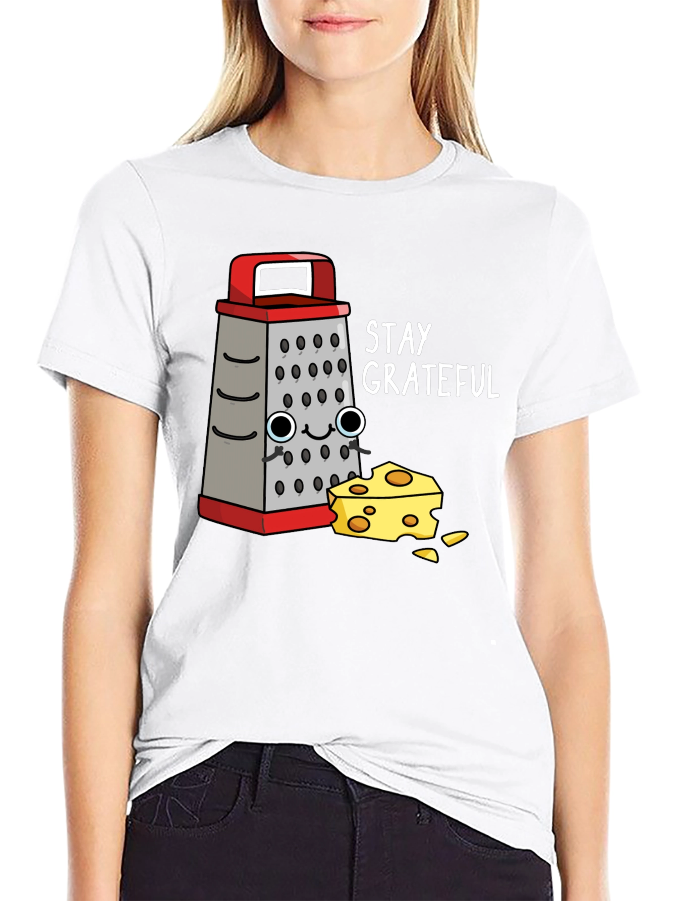 Stay Grateful Grater & Cheese Graphic T-Shirt