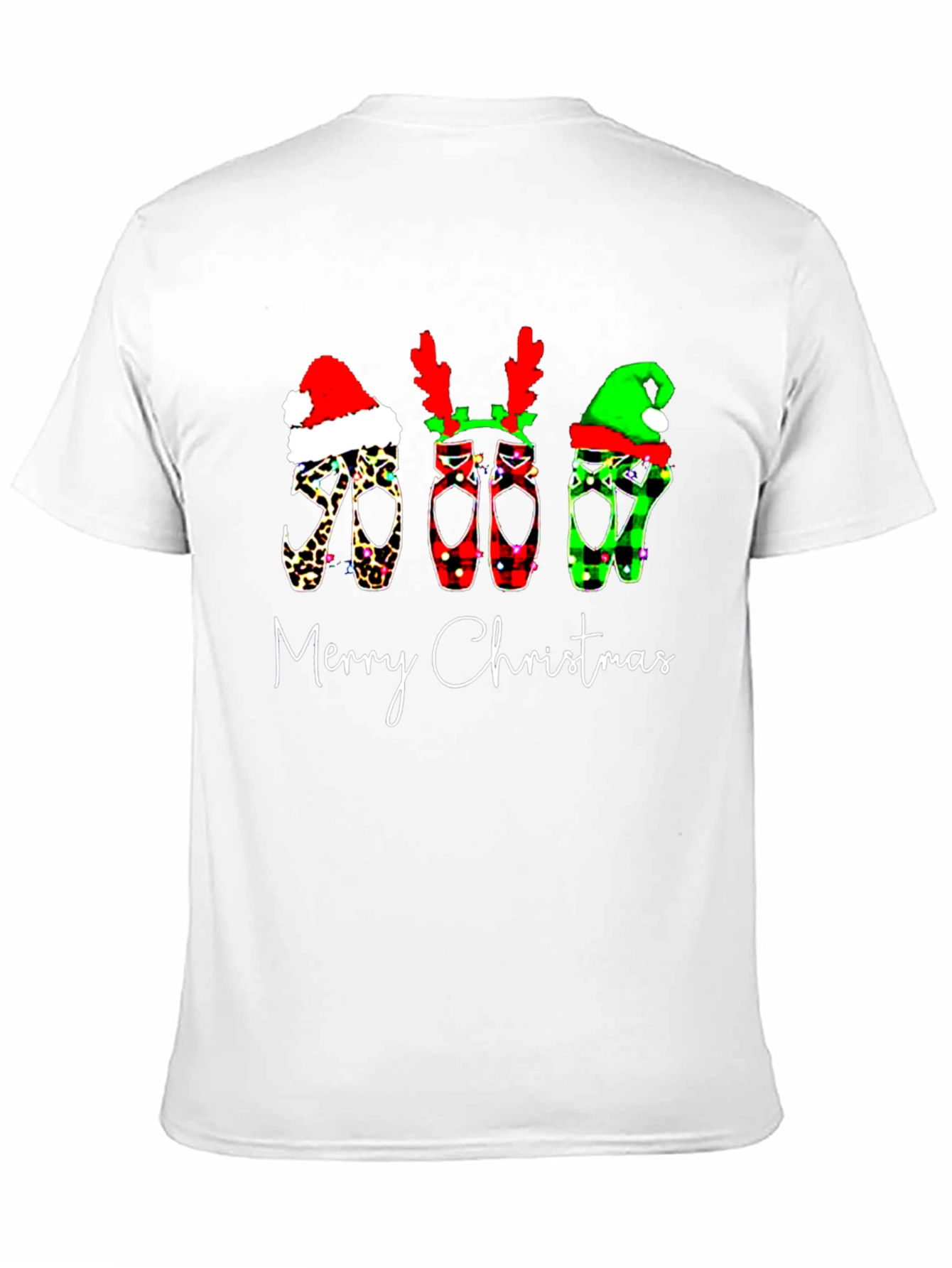 Festive Christmas Ballet Shoes Graphic Tee
