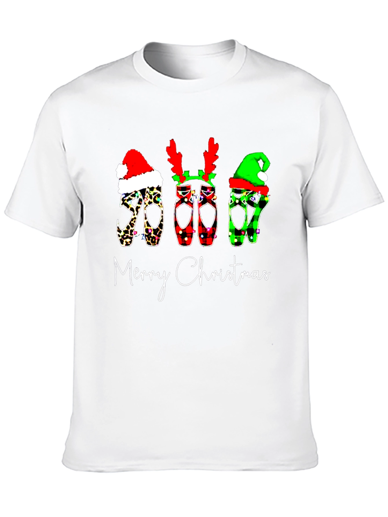 Festive Christmas Ballet Shoes Graphic Tee