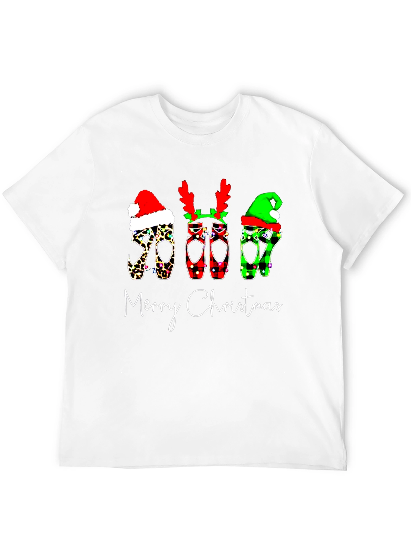 Festive Christmas Ballet Shoes Graphic Tee