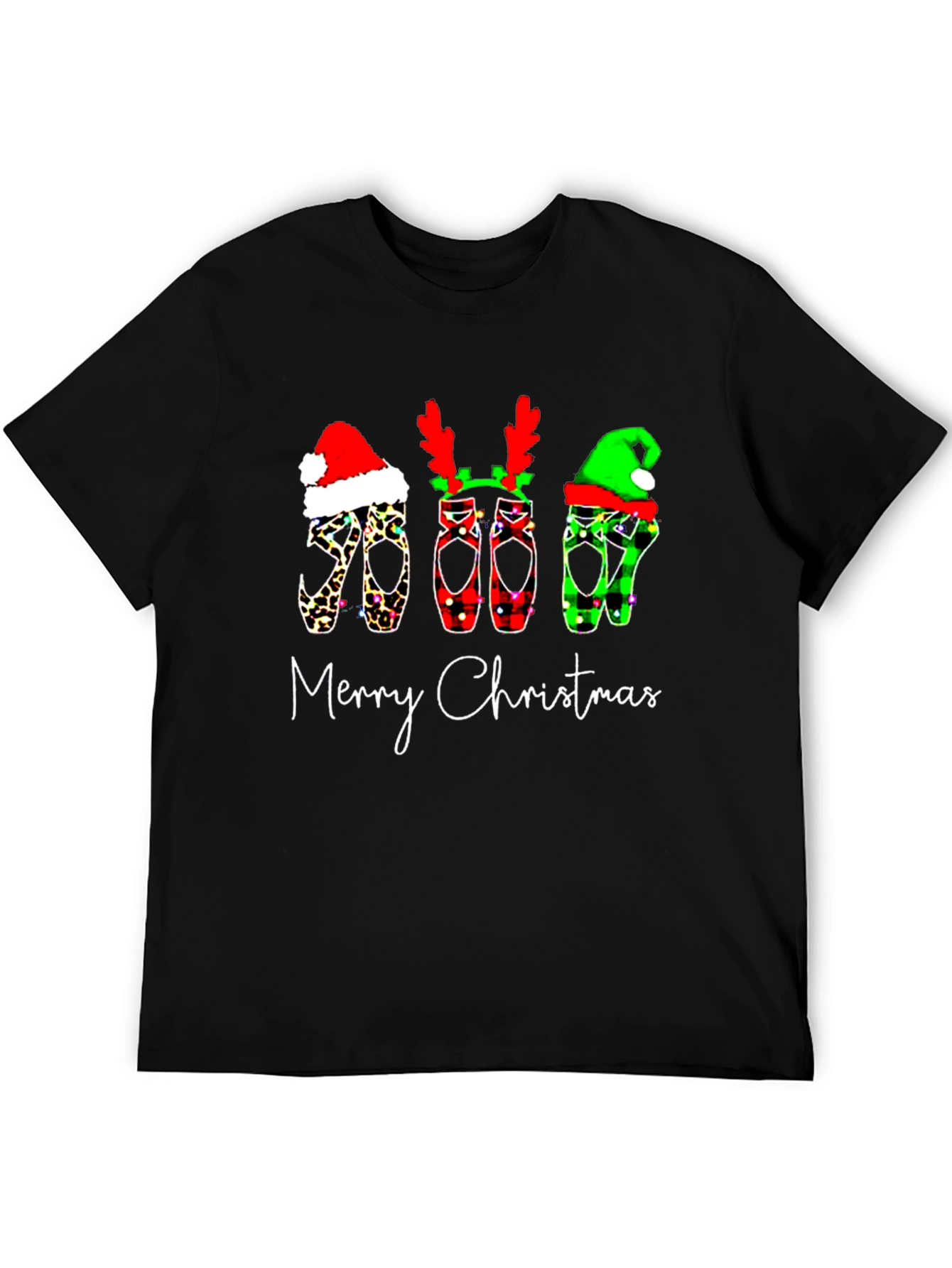Festive Christmas Ballet Shoes Graphic Tee