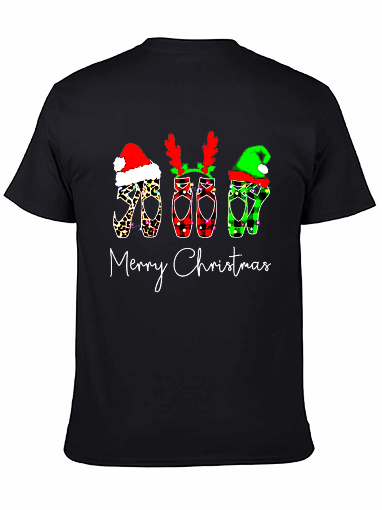 Festive Christmas Ballet Shoes Graphic Tee