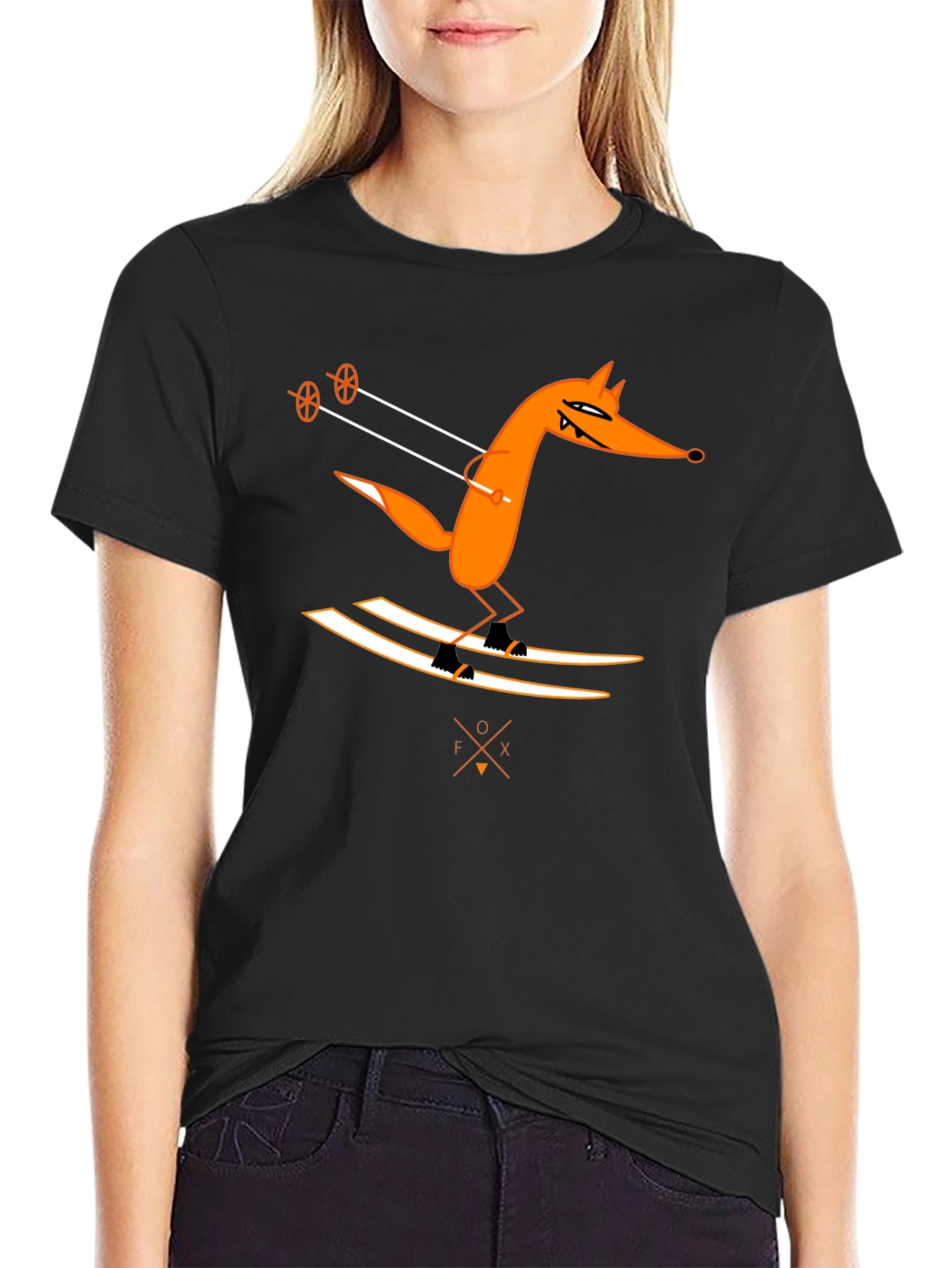 Skiing Fox Graphic Tee