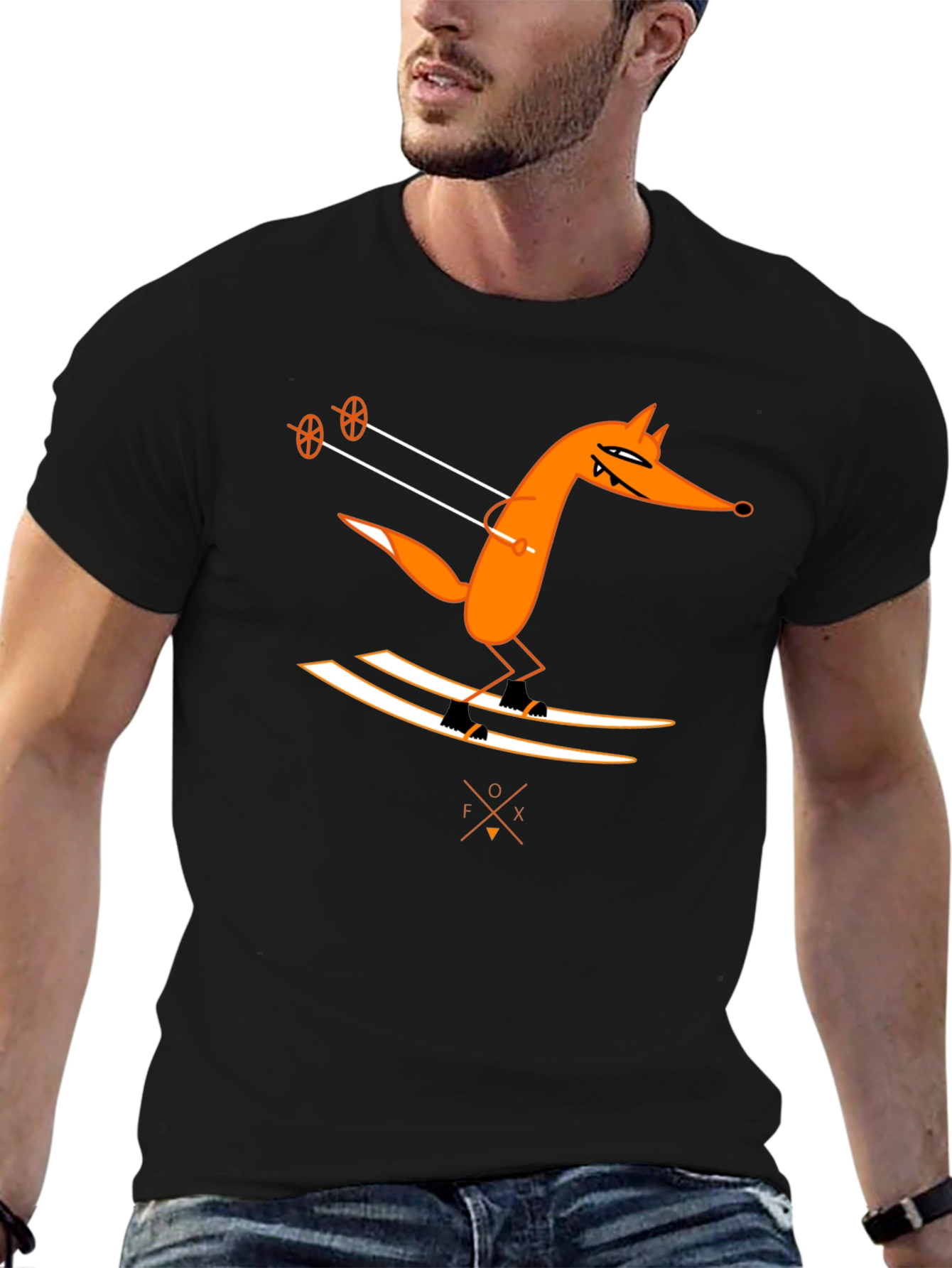 Skiing Fox Graphic Tee