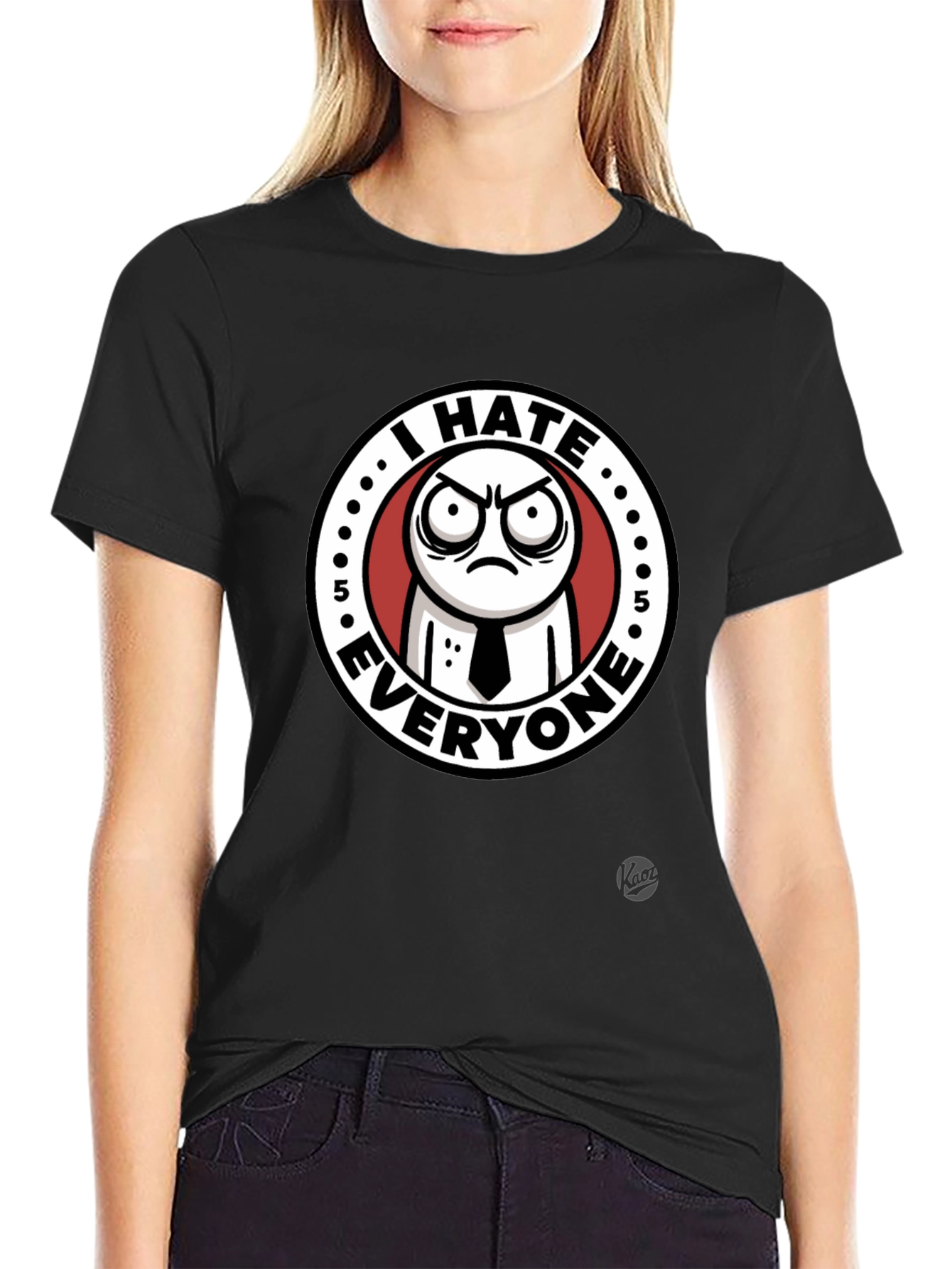 I Hate Everyone Graphic T-Shirt - Black Cotton Tee