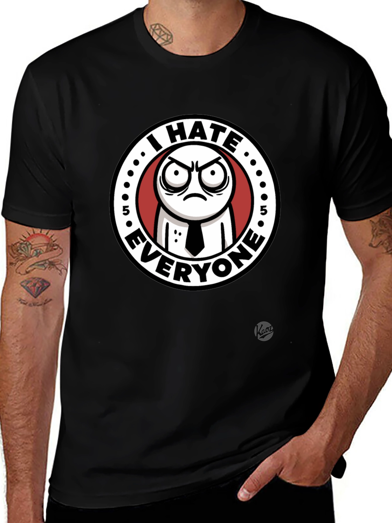 I Hate Everyone Graphic T-Shirt - Black Cotton Tee