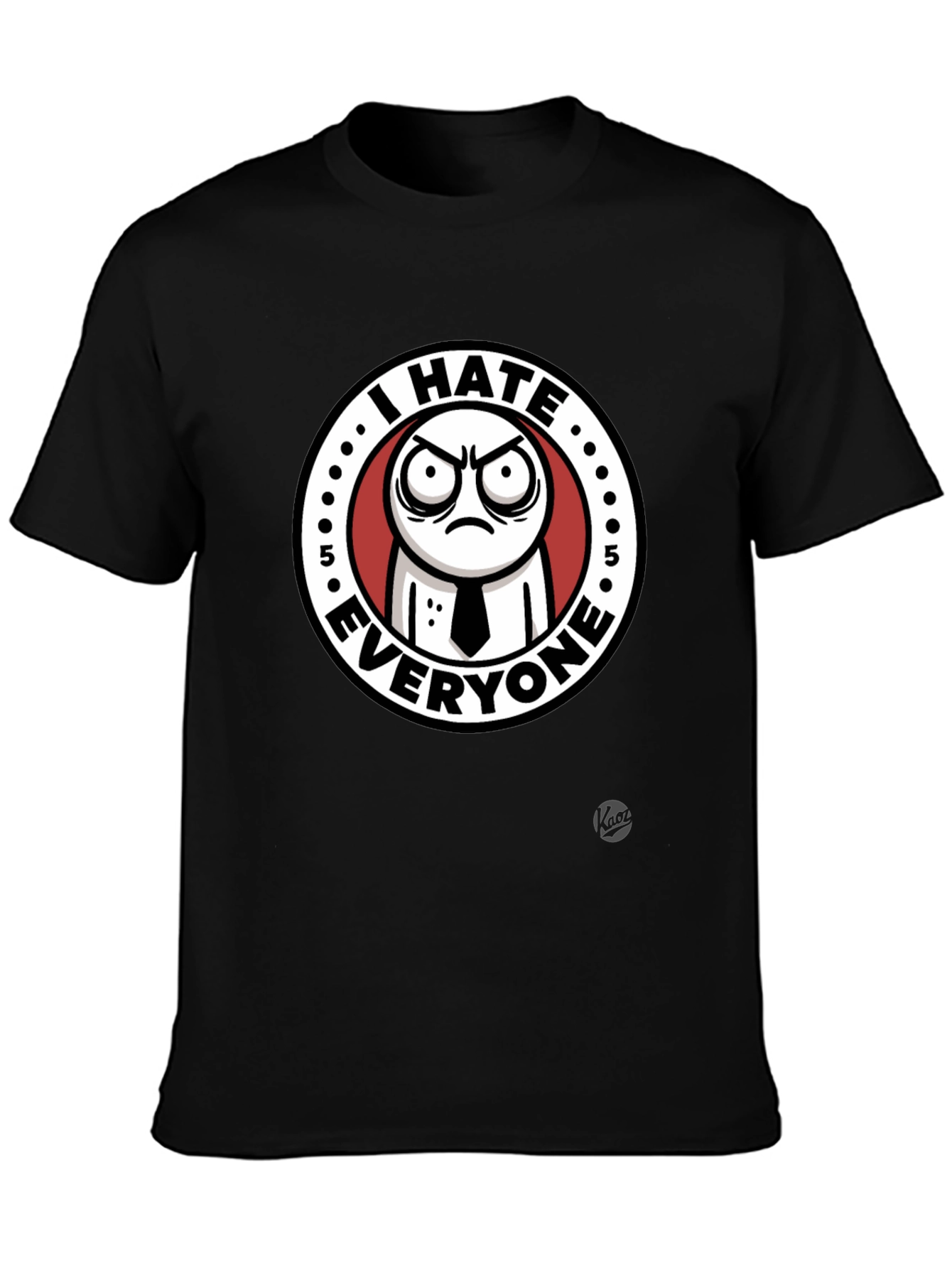 I Hate Everyone Graphic T-Shirt - Black Cotton Tee