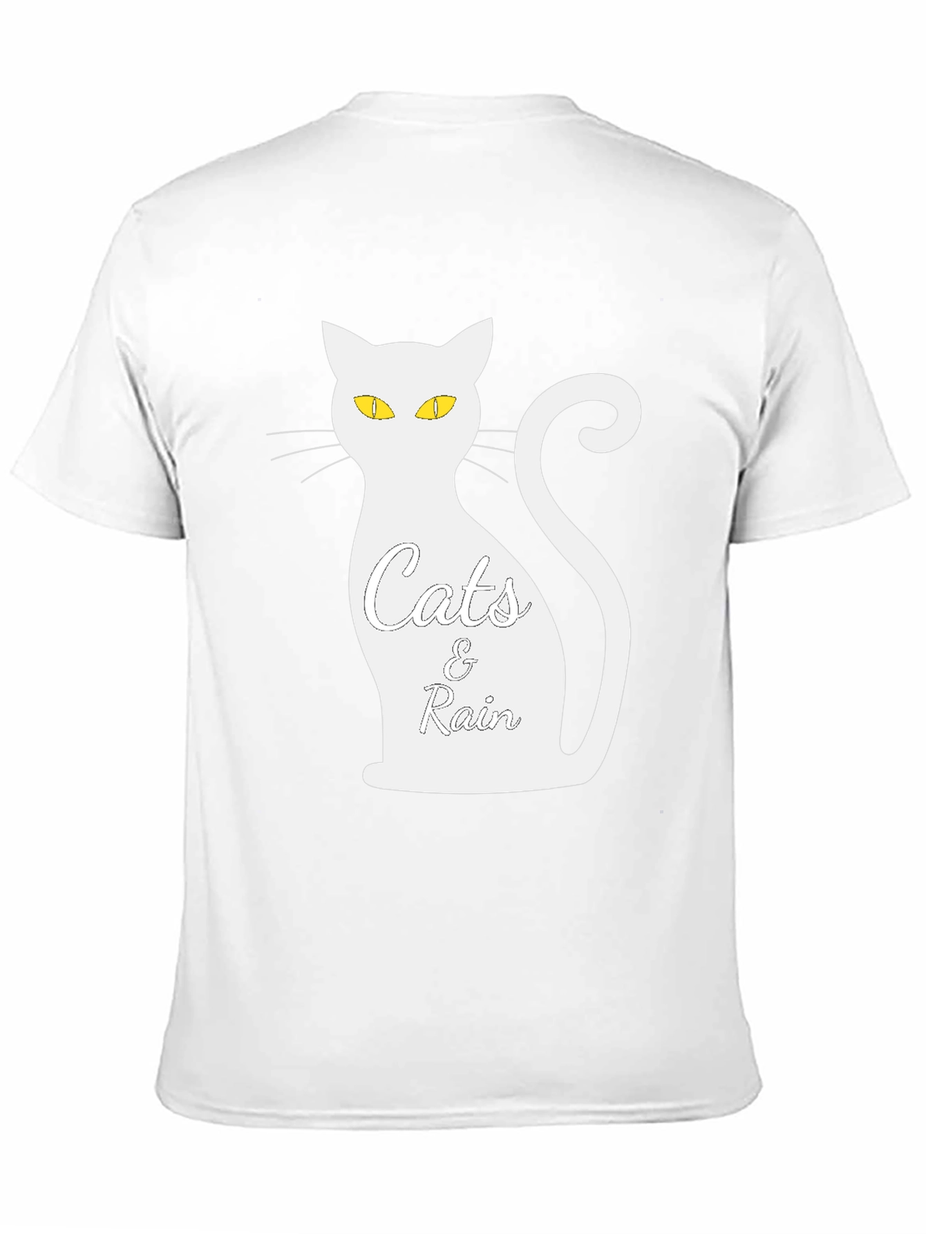 Cats & Rain Black T-Shirt - Unique Graphic Tee