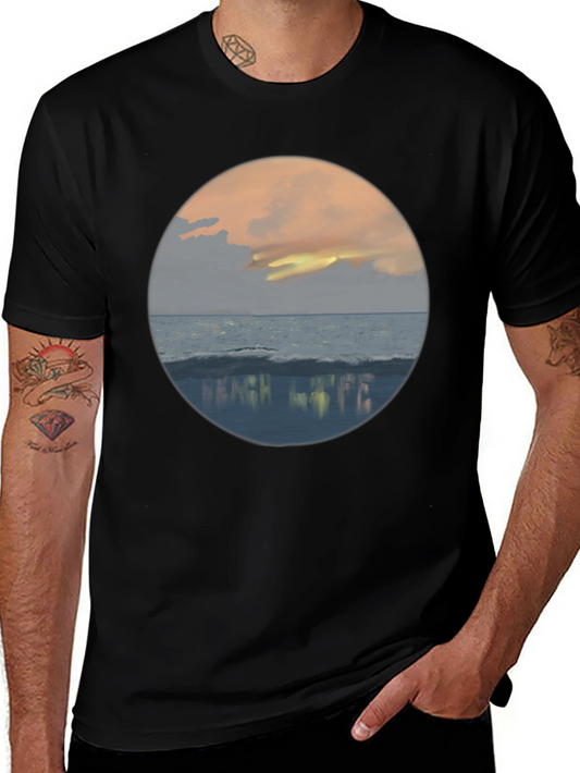 Beach Life Sunset Graphic Tee