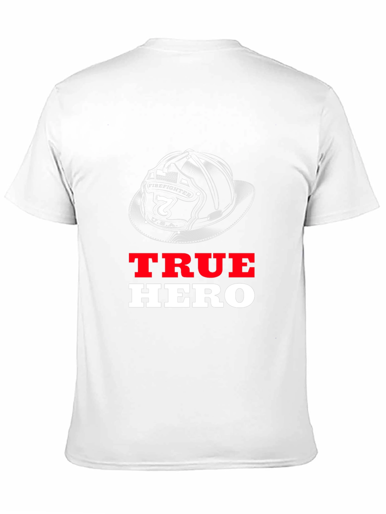 True Hero Firefighter Helmet Graphic T-Shirt