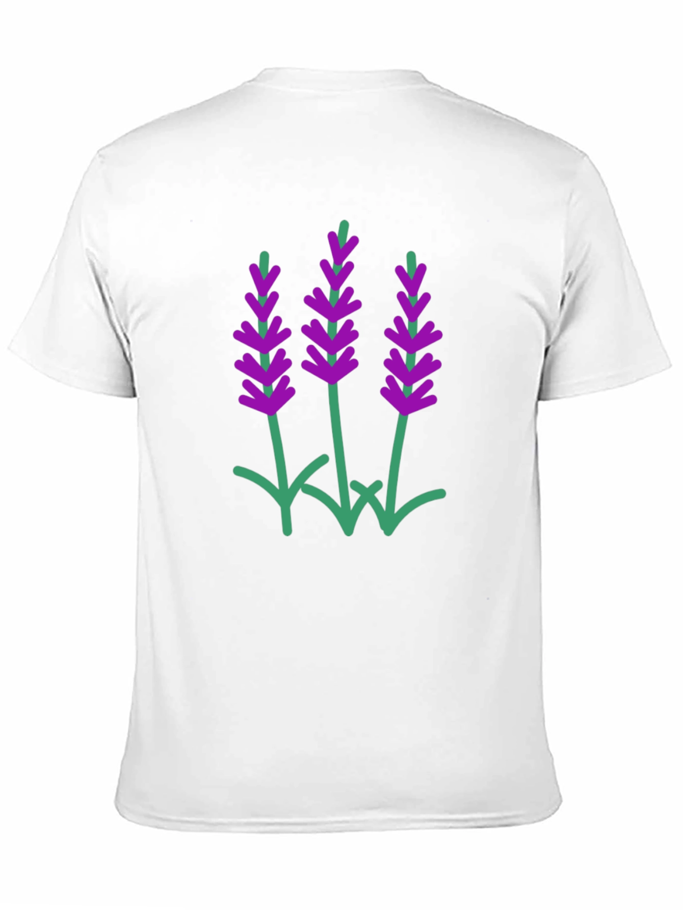 Lavender Print Black T-Shirt