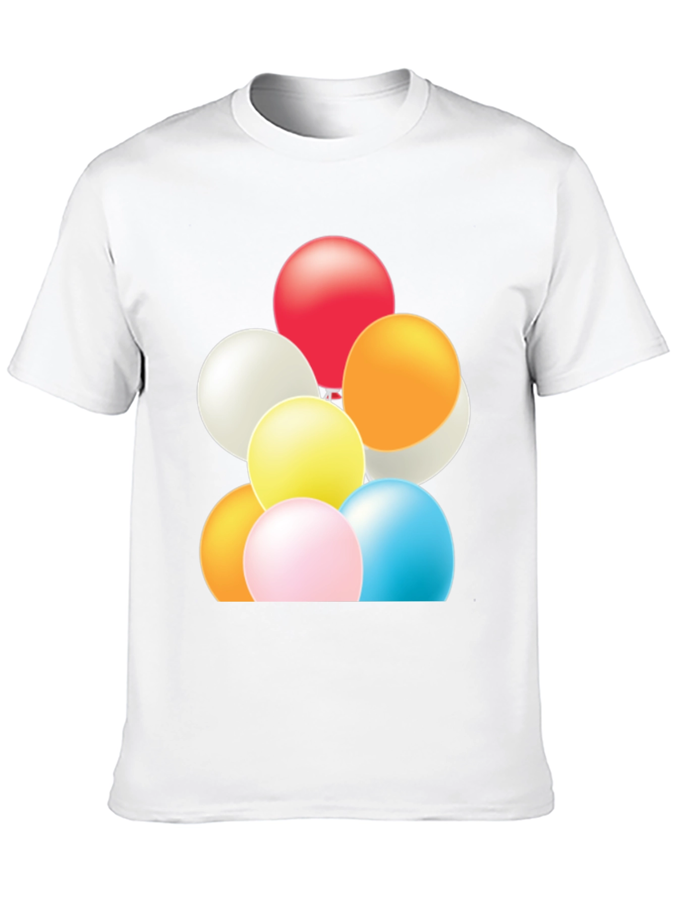 Fun Balloons Graphic Tee - Black Cotton T-Shirt