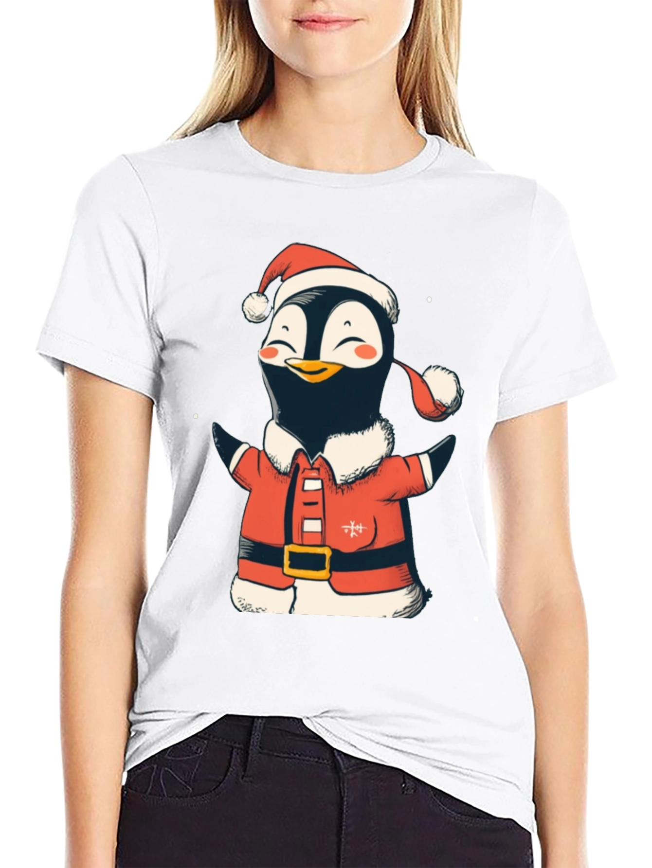 Festive Penguin Santa Shirt