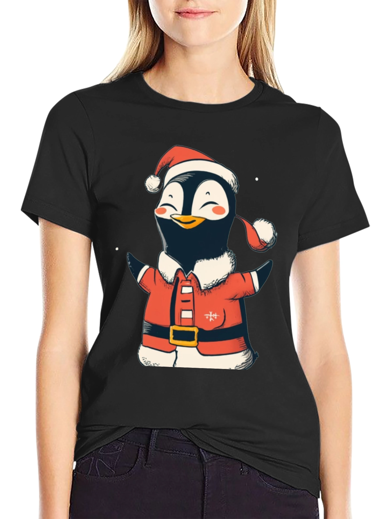 Festive Penguin Santa Shirt