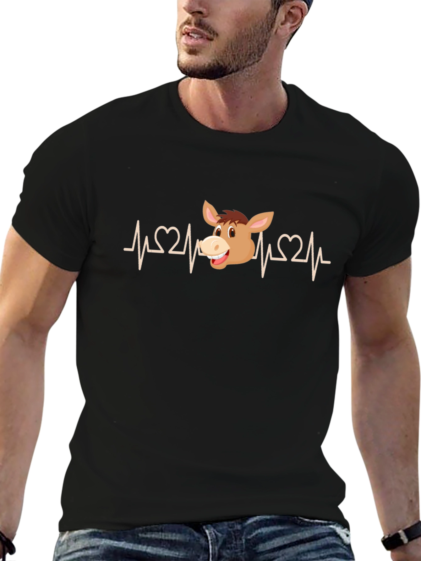 Donkey Heartbeat T-Shirt - Funny Animal Tee