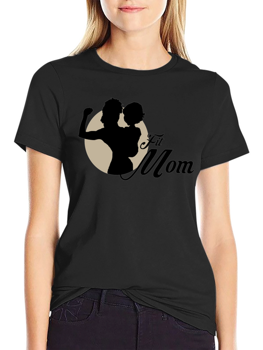Fit Mom Graphic T-Shirt - Black