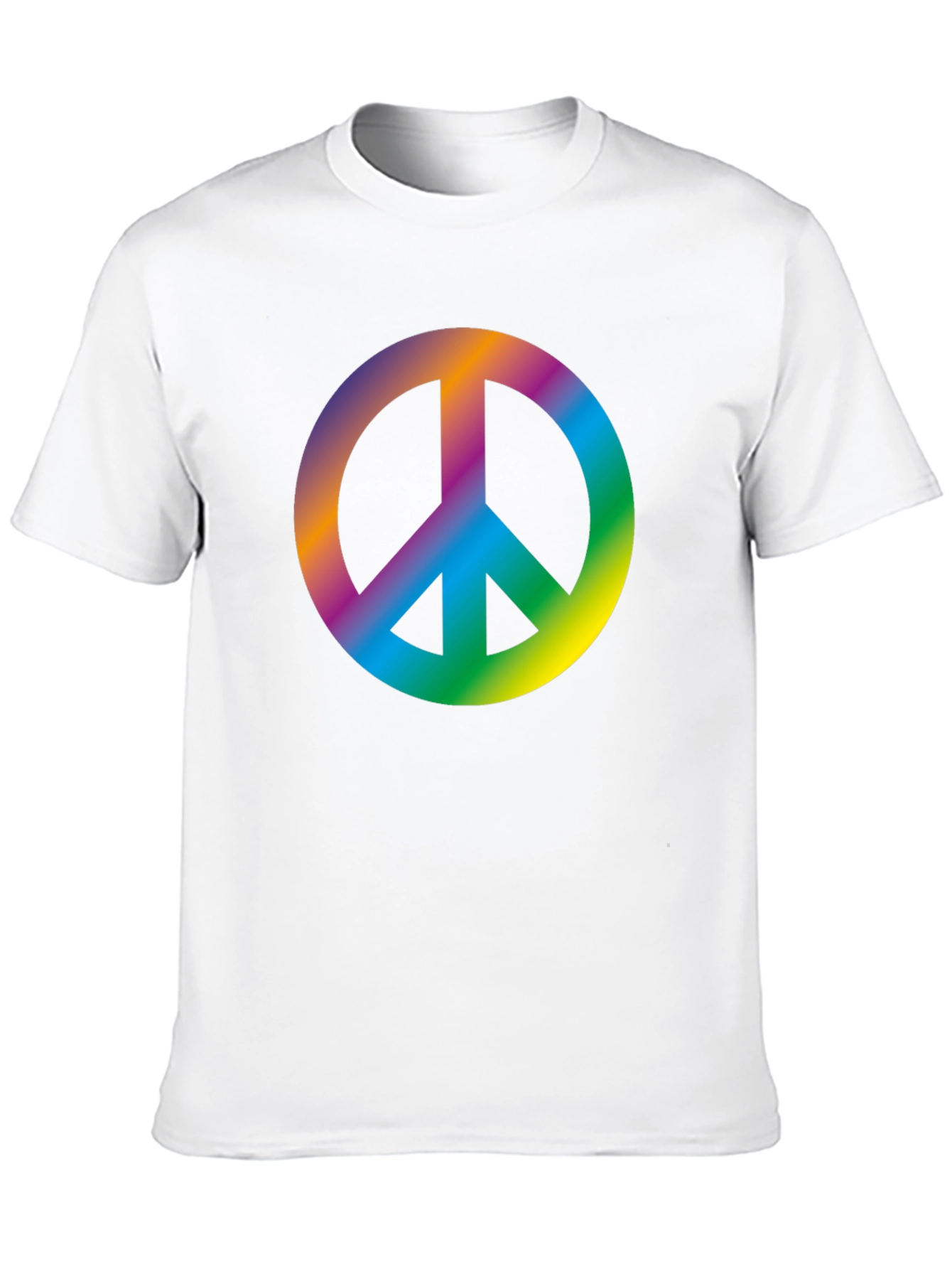 Rainbow Peace Sign Black T-Shirt