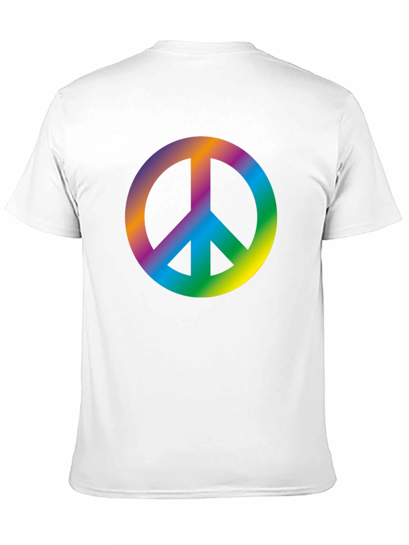 Rainbow Peace Sign Black T-Shirt