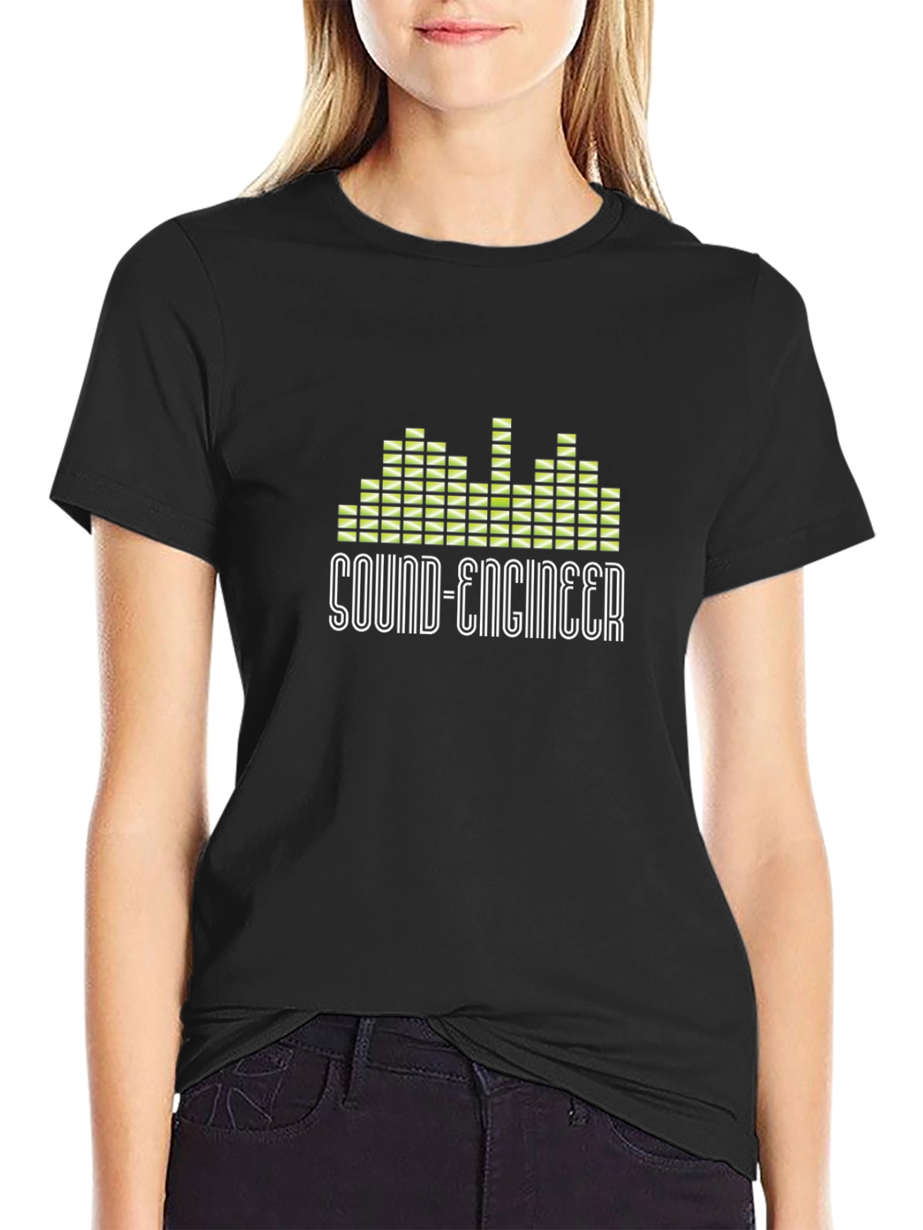 Sound Engineer Graphic Black T-Shirt