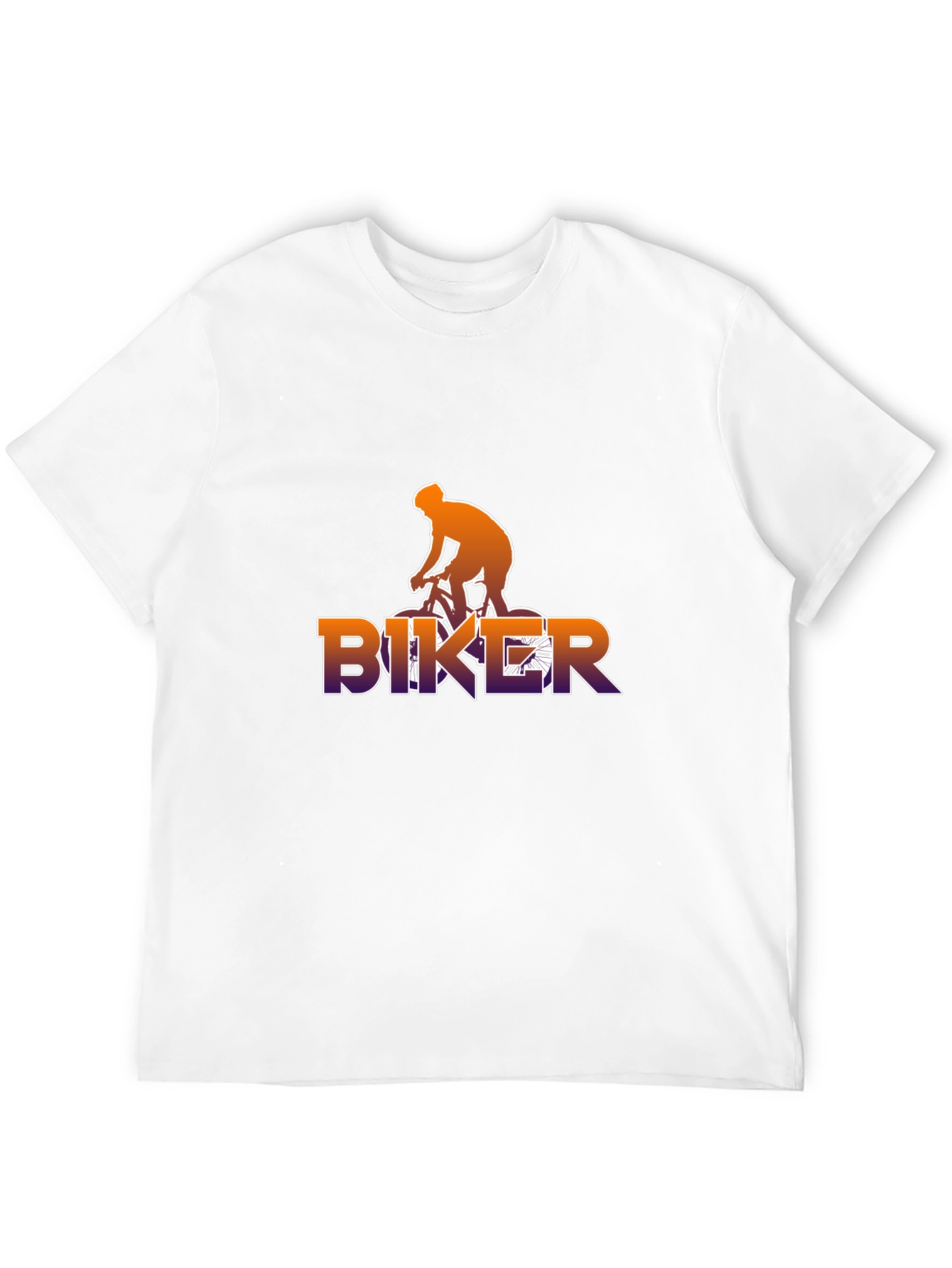 Biker Graphic Tee - Black Cotton T-Shirt
