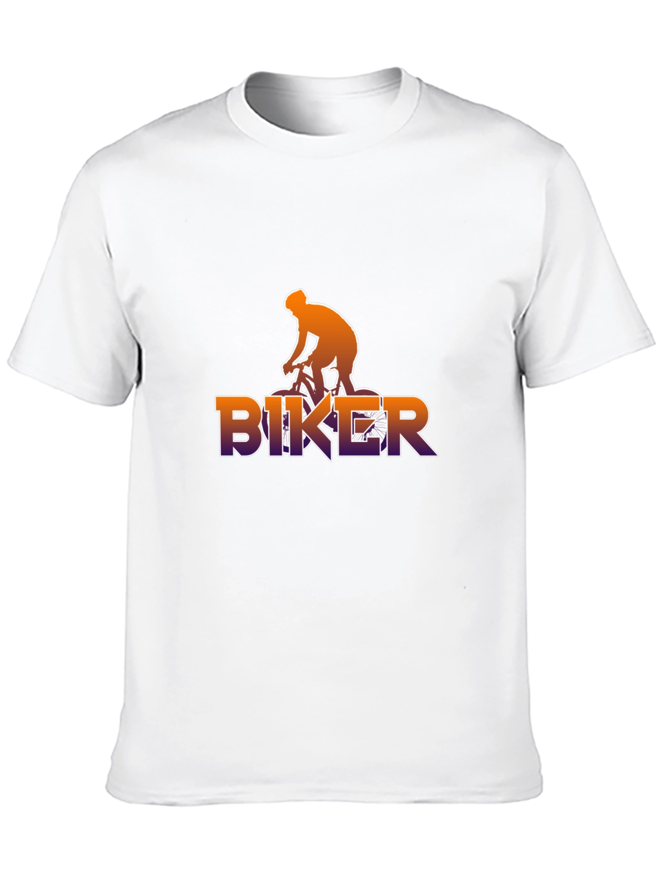 Biker Graphic Tee - Black Cotton T-Shirt