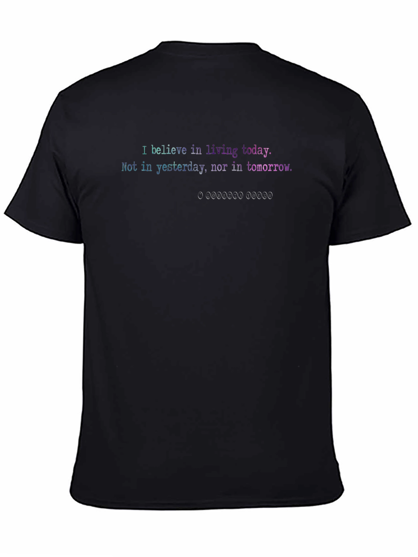 Live in the Moment Black T-Shirt - Inspirational Design