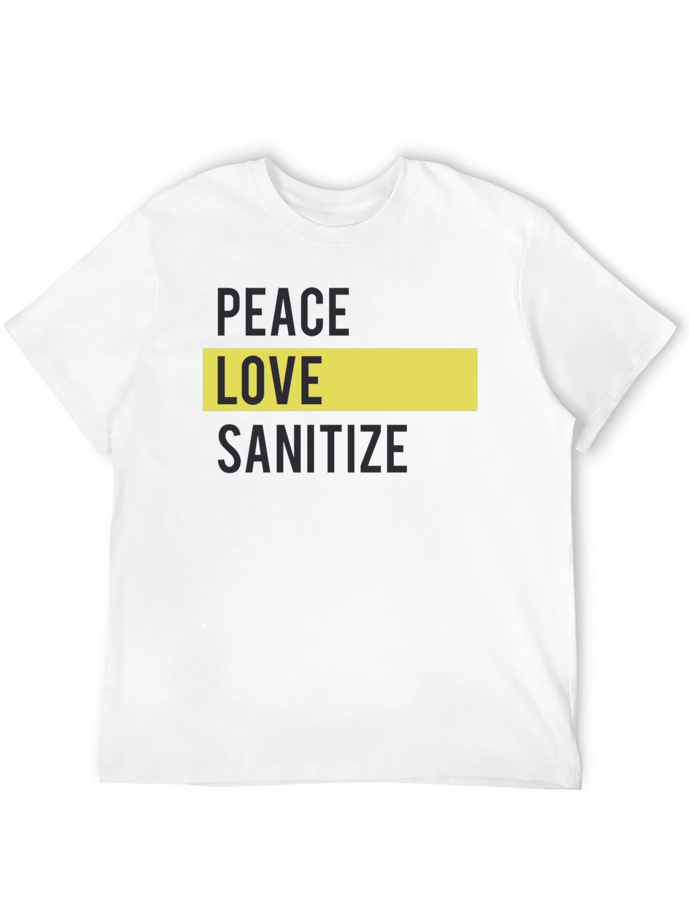 Peace Love Sanitize Black T-Shirt
