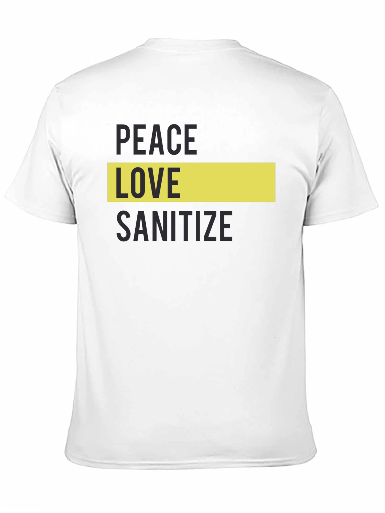 Peace Love Sanitize Black T-Shirt