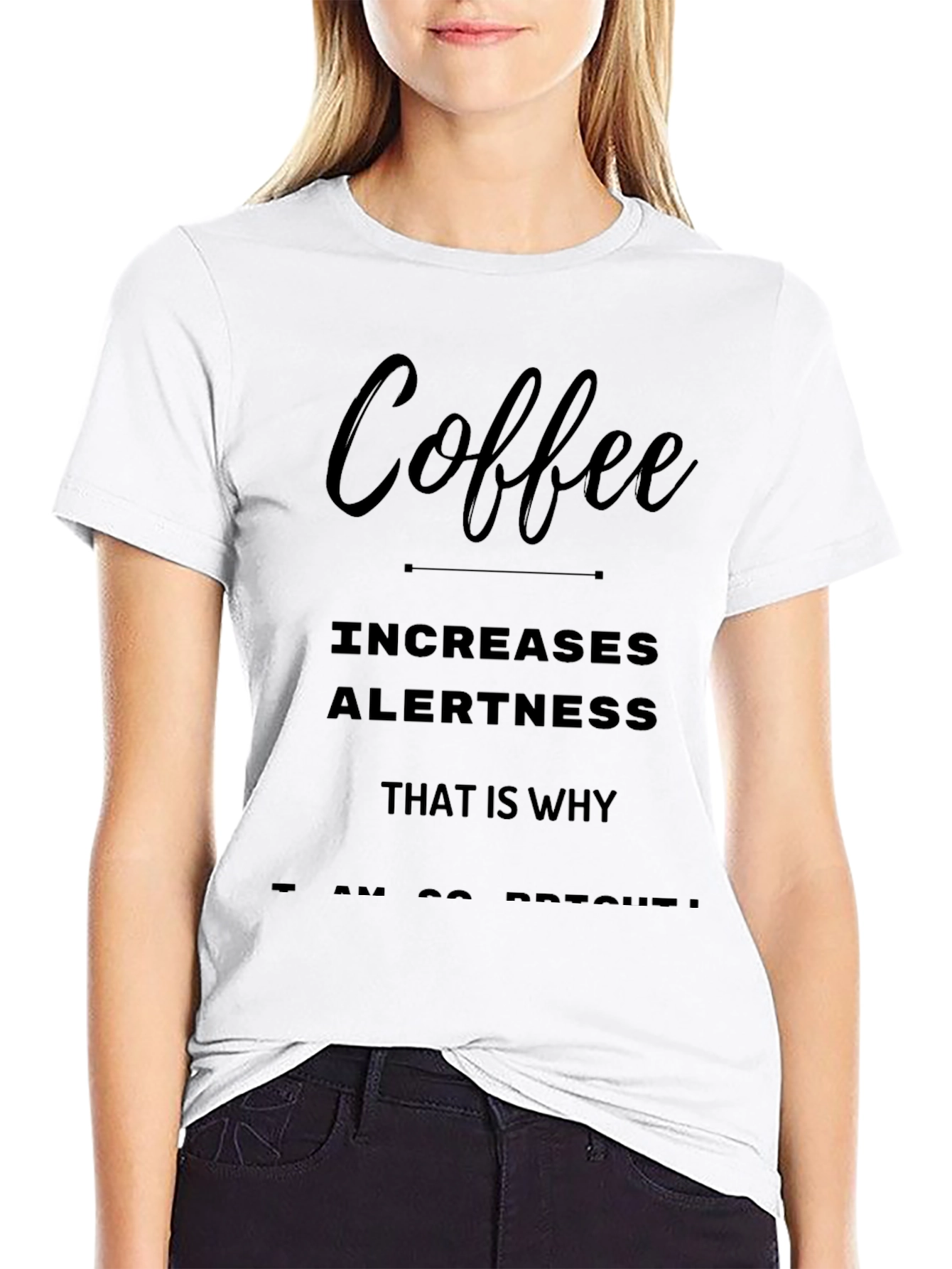 Coffee Increases Alertness T-Shirt - Funny Slogan Tee