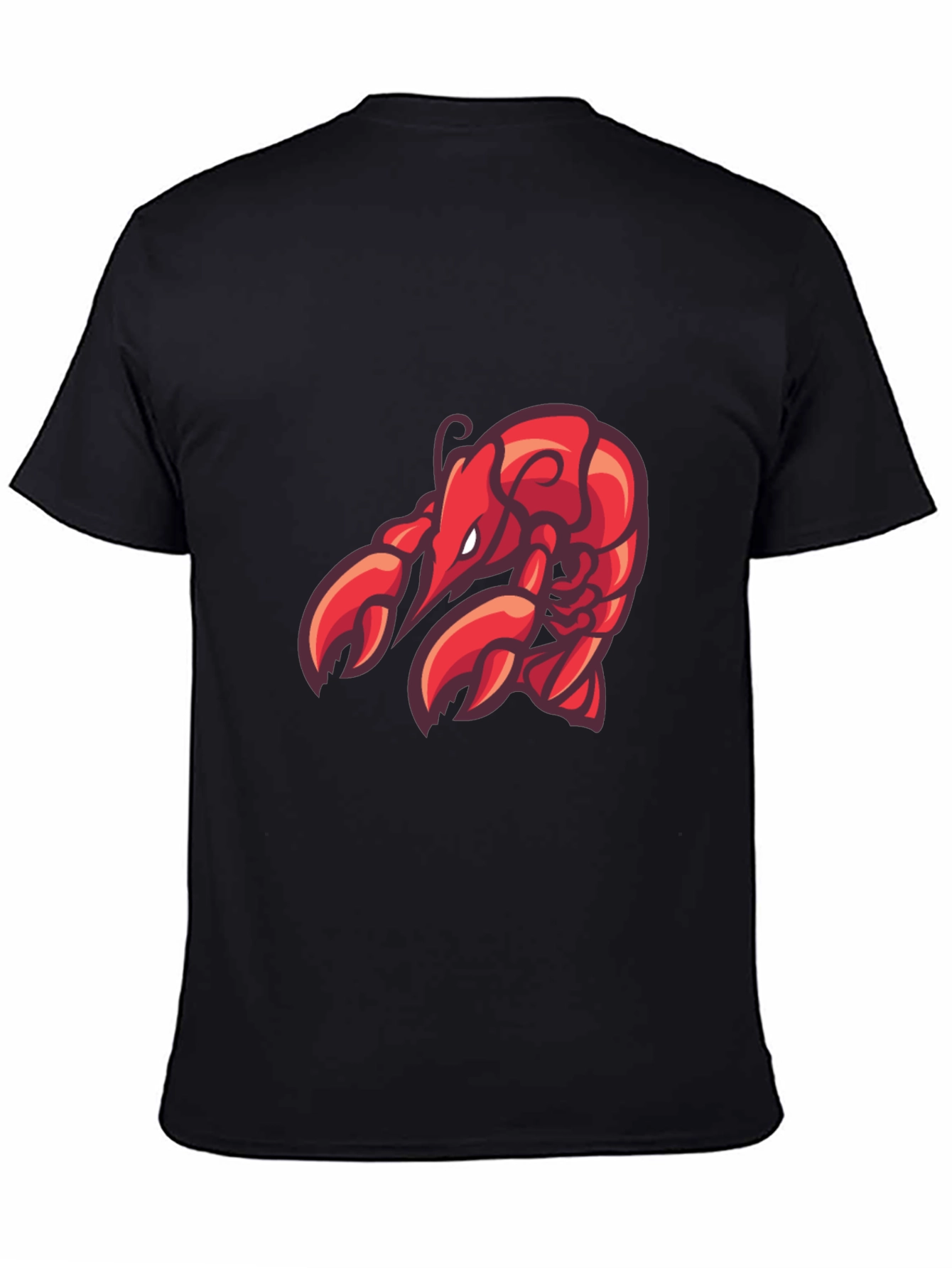 Lobster Graphic Tee - Black Cotton T-Shirt