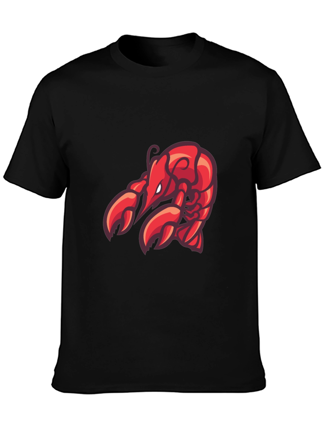 Lobster Graphic Tee - Black Cotton T-Shirt