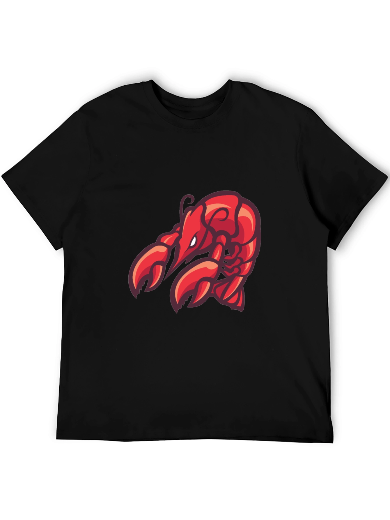 Lobster Graphic Tee - Black Cotton T-Shirt