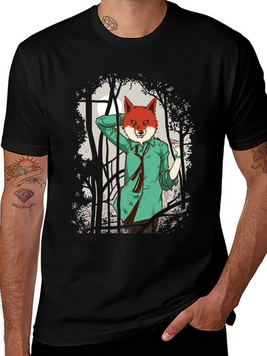 Fox in Suit Graphic Tee - Urban Style
