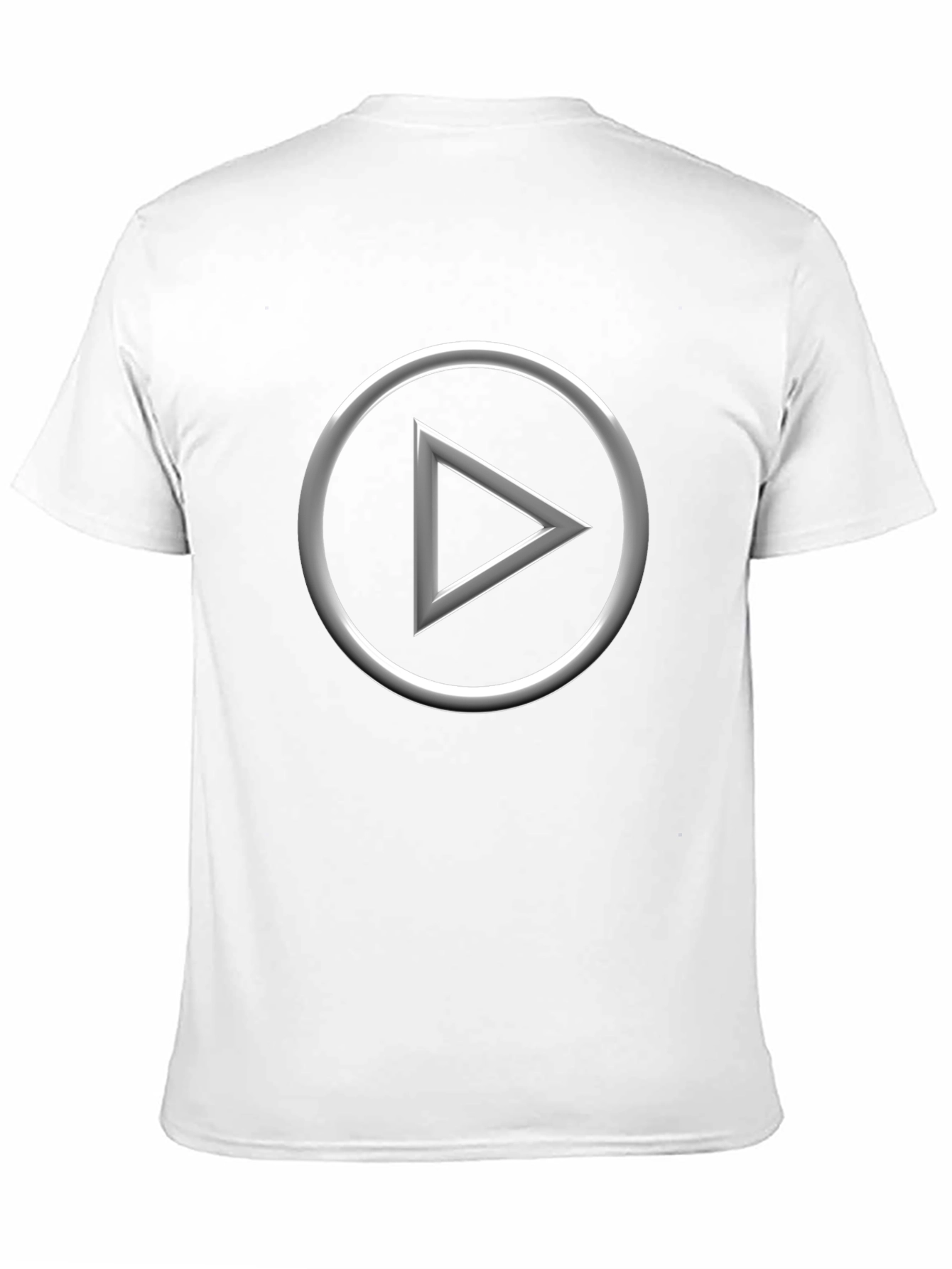 Play Button Graphic Tee - Modern Black T-Shirt